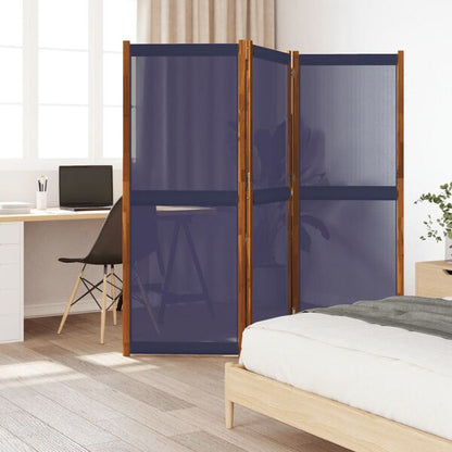 291286 - VIDAXL Ndarës Dhome me 3 Panele, Blu e Errët 210x180 cm