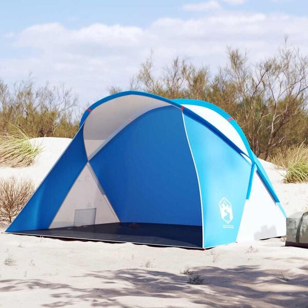 333272 - VIDAXL Tendë Plazhi për 2 Persona, Blu Azure, e Hapur, e Papërshkueshme nga Uji