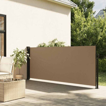 334227 - VIDAXL Tendë anësore e tërheqshme, ngjyrë taupe 120x600 cm