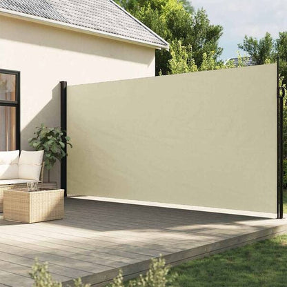 291469 - VIDAXL Tendë anësore e tërheqshme me ngjyrë kremi 200x600 cm