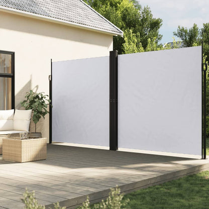 265291 - VIDAXL Tendë anësore e tërheqshme, e bardhë 220x1000 cm