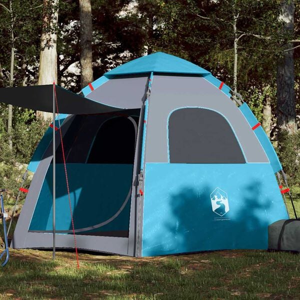 333283 - VIDA XL Tendë për 4 Persona, Blu, me Zbritje të Shpejtë