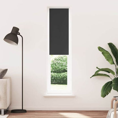 334250 - VIDAXL Perde me Rrotull të Zi, E Zezë 45x210 cm, Gjerësia e Pëlhurës 40,7 cm, Poliester