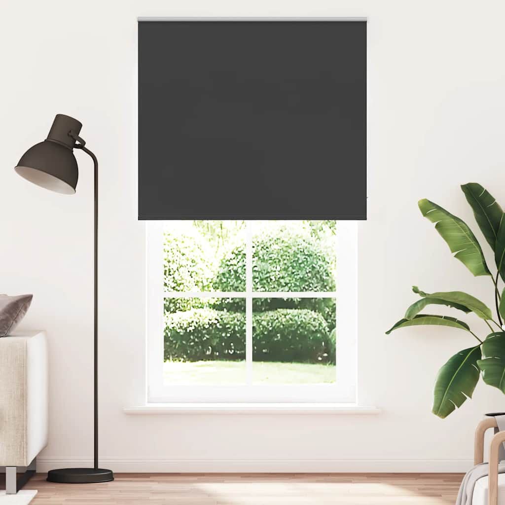 265303 - VIDAXL Perde me Rrotull, E Zezë 135x230 cm, Gjerësia e Pëlhurës 131,6 cm, Poliester