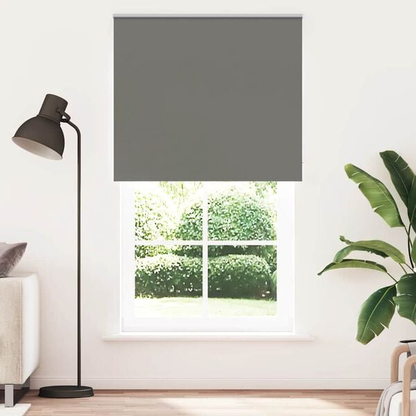 291310 - VIDAXL Perde me Rrotull Blackout Gri 135x230 cm Gjerësia e materialit 131,6 cm Poliester