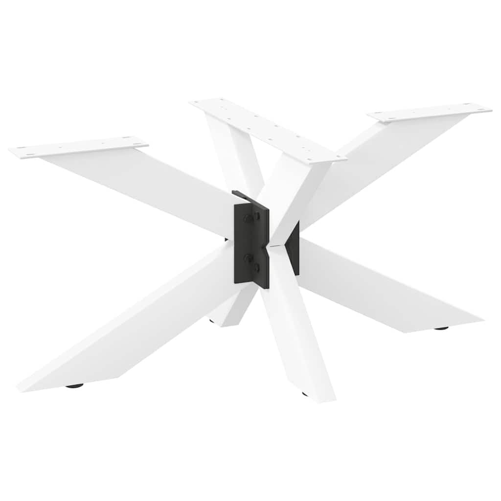 280336 - VIDAXL Këmbë Tavoline kafeje me këmbë në formë merimange, e bardhë 98x58x(42-43) cm, çelik