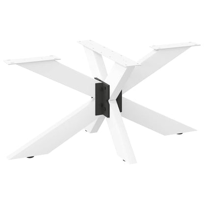 280336 - VIDAXL Këmbë Tavoline kafeje me këmbë në formë merimange, e bardhë 98x58x(42-43) cm, çelik