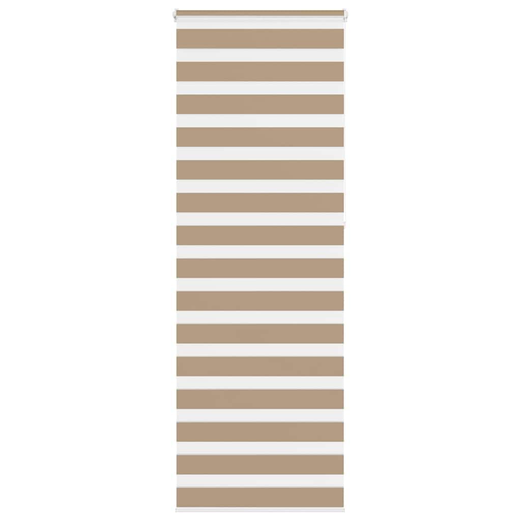 280341 - VIDAXL Perde Zebra Ngjyrë Kafe Rërë 70x230 cm, Gjerësia e pëlhurës 65,9 cm, Poliester