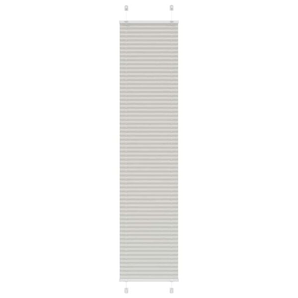 244671 - VIDA XL Perde e Plisuar Gri e Çelët 45x200 cm, Gjerësia e Pëlhurës 44,4 cm, Poliester