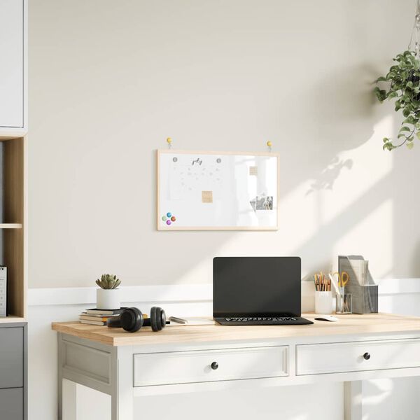 244681 - VIDA XL Tabelë e bardhë magnetike me kornizë druri pishe 60x40 cm