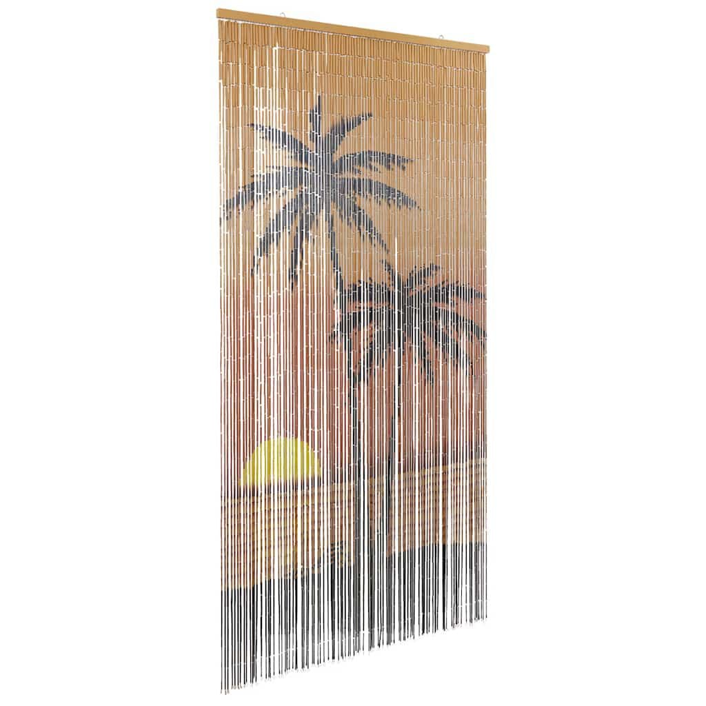 280349 - VIDAXL Perde Dere me Insekte dhe Printim Palme 90x220 cm, Bambu