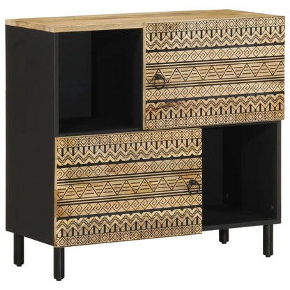 244685 - VIDA XL Bufe 80x33,5x75 cm Dru i fortë i ashpër Mango