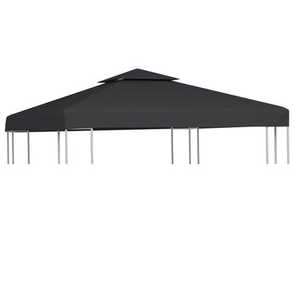 333271 - VidaXL Mbulesë Tende Zëvendësuese për Gazebo 310 g/m² Gri e Errët 3 x 3 m