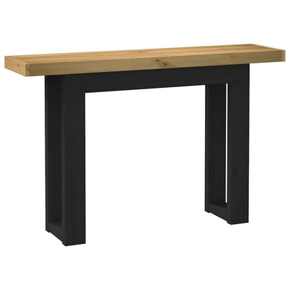 334273 - VIDA XL Tavolinë Konsole NOAIN me Këmbë në Formë U-je, 120x30x75 cm, Dru Pishe i Masëm