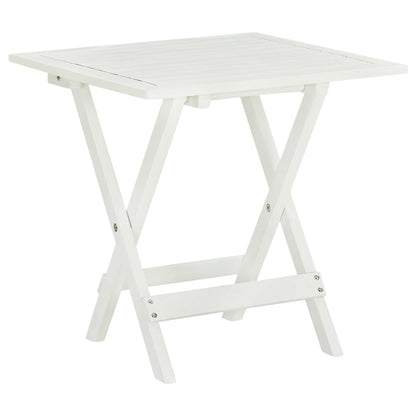 280001 - vidaXL Tavolinë Bistro 46 × 46 × 47 cm, Dru Masiv Akacie, e Bardhë