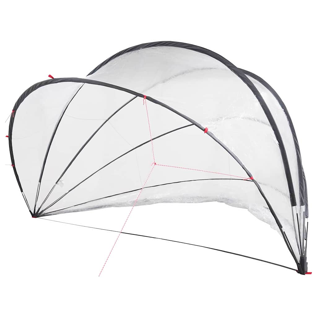 334298 - VIDAXL Kupolë Pishine 500 x 500 x 236 cm PVC Transparente