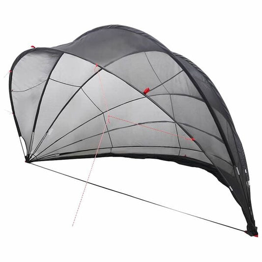 334300 - VIDA XL Kupolë Pishine 592 x 590 x 275 cm Poliester 185T me Veshje PU