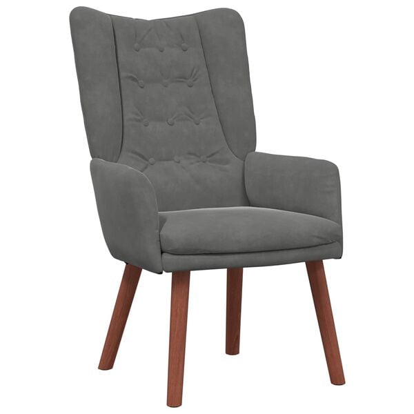 333359 - VIDA XL Kolltuk Gri i Errët 63 x 67 x 94 cm Kadife
