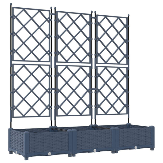 265349 - Vazo kopshti idaXL 3 copë Gri 120 x 40 x 125.5 cm Plastike