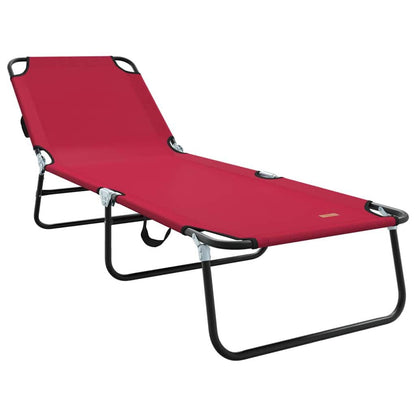 280399 - vidaXL Karrige e Palosshme e Ngjyrë e Kuqe 188 x 57 x 86.5 cm Poliester