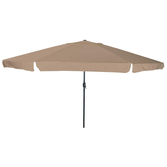 334314 - VIDAXL Çadër Kopshti 394 x 394 x 248 cm, Poliester dhe Çelik Taupe