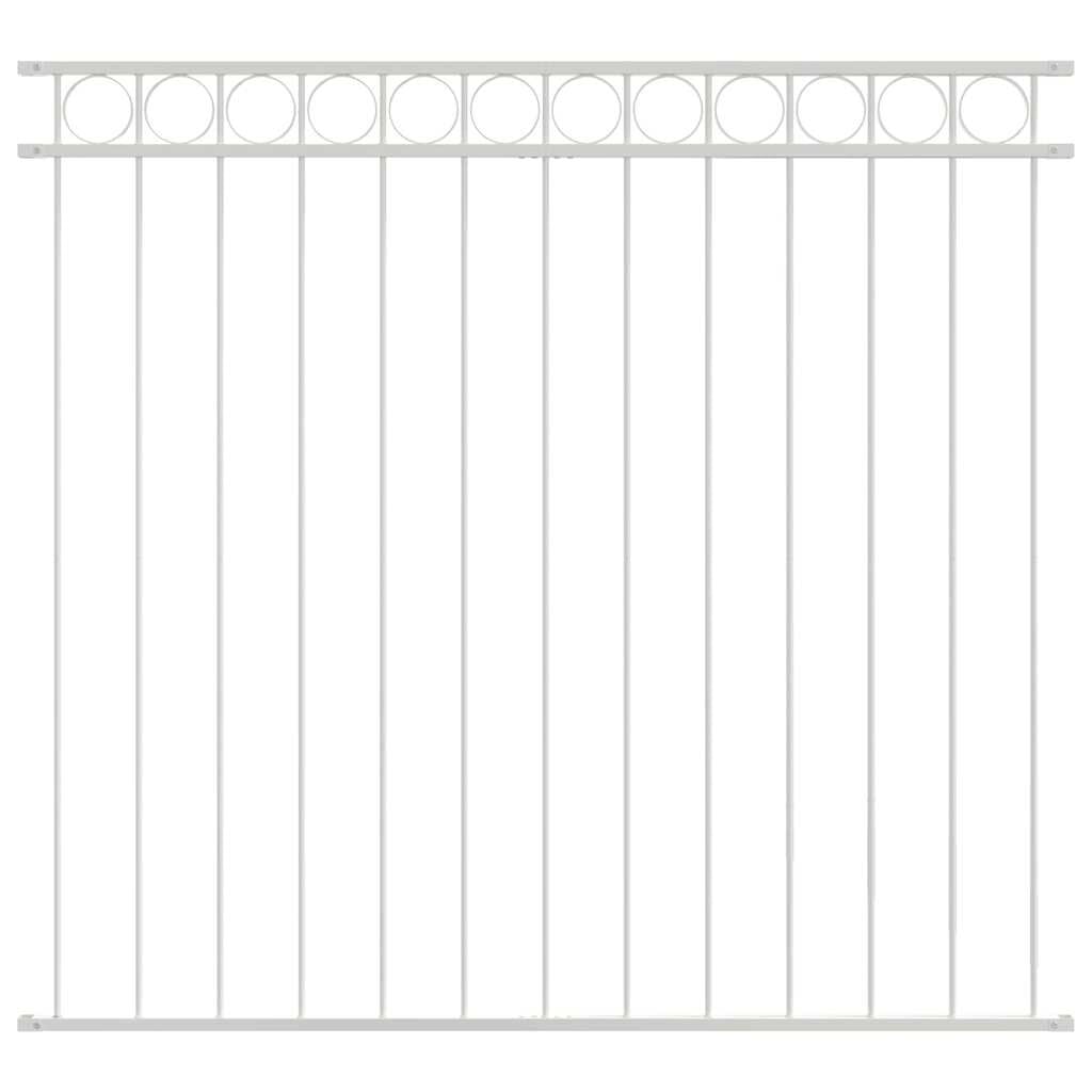 280402 - vidaXL Element Gardhi ASSEN i Bardhë 170 x 150 cm Çelik