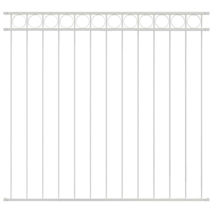 280402 - vidaXL Element Gardhi ASSEN i Bardhë 170 x 150 cm Çelik