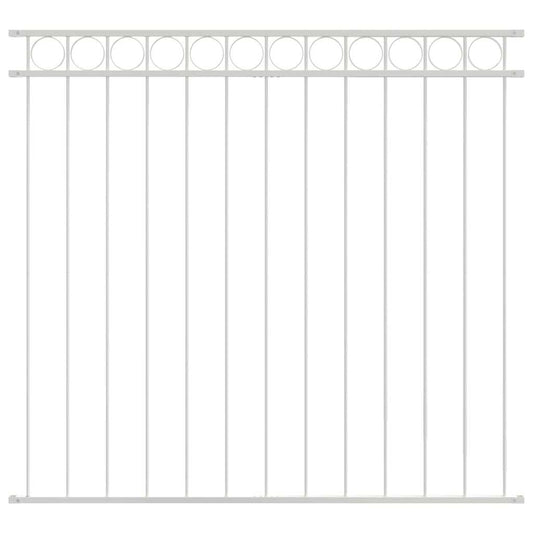 280402 - vidaXL Element Gardhi ASSEN i Bardhë 170 x 150 cm Çelik