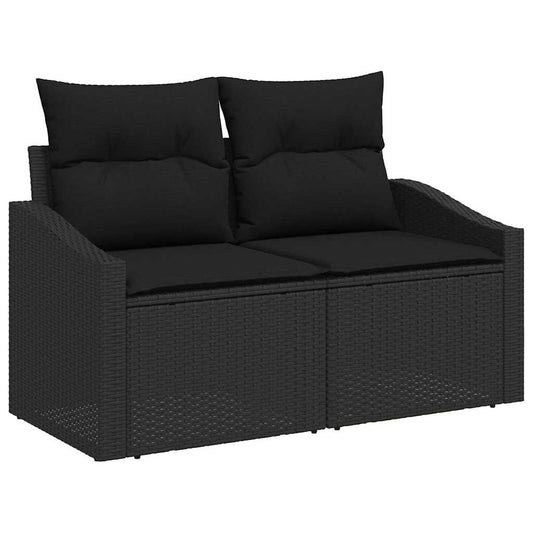 265361 - vidaXL Divan Kopshti me Jastëk 123 x 62 x 69 cm Poliestër Ratan