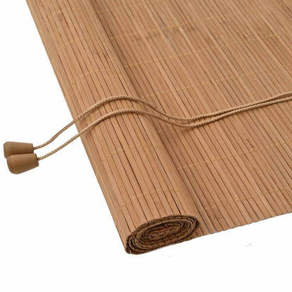 334321 - VidaXL Perde me Rrotull Ngjyrë Kafe 140 x 160 cm Bambu
