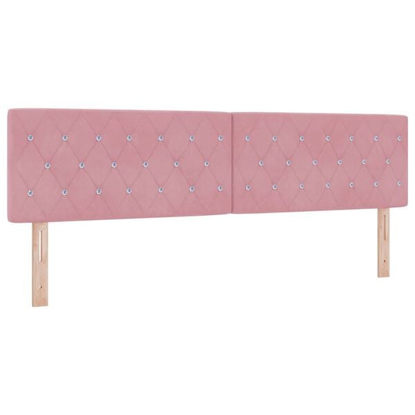 291389 - VIDA XL Koka e shtratit 180 cm Kadife ngjyrë rozë