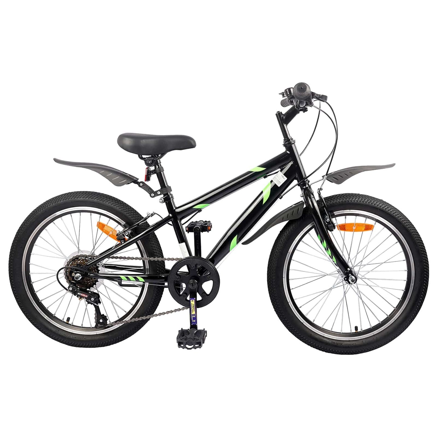 265367 - vidaXL Bicikletë për Fëmijë 24'' me 6 Shpejtësi për 8-12 Vjec, e Zezë