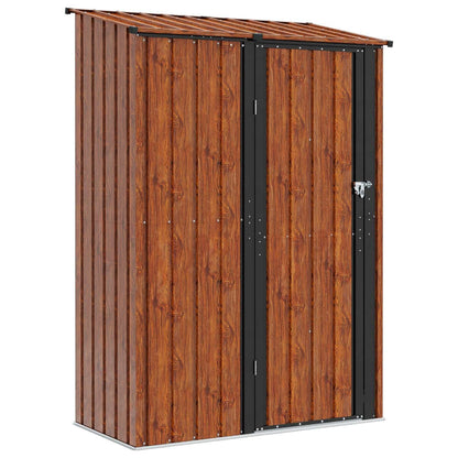 280426 - vidaXL Kasolle Kopshti Ngjyrë Kafe 140.5 x 74 x 200 cm Metalike