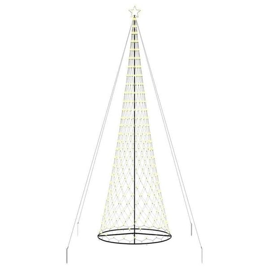 181639 - VIDAXL Pemë Krishtlindjesh LED me 555 LED, e Bardhë e Ngrohtë, 500 cm, Material Metalik