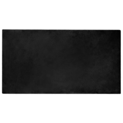 280450 - vidaXL Qilim Anti-Rrëshqitës me Lesh Lepuri Artificial OLITE i Zi 80 x 150 cm Poliester