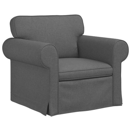 244763 - vidaXL Divan Gri i Errët 95 x 82 x 80 cm Pëlhurë