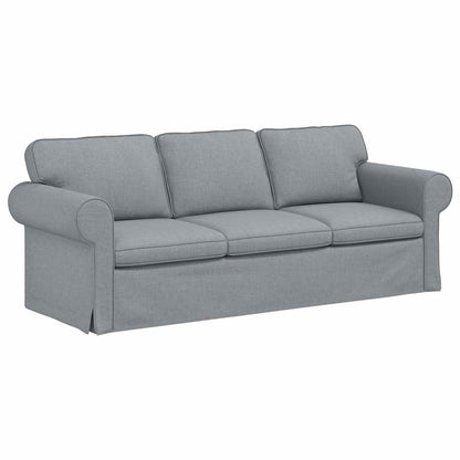 280460 - vidaXL Divan Gri i Çelët 215 x 82 x 80 cm, Pëlhurë, Divan Modern, Dizajn Ergonomik