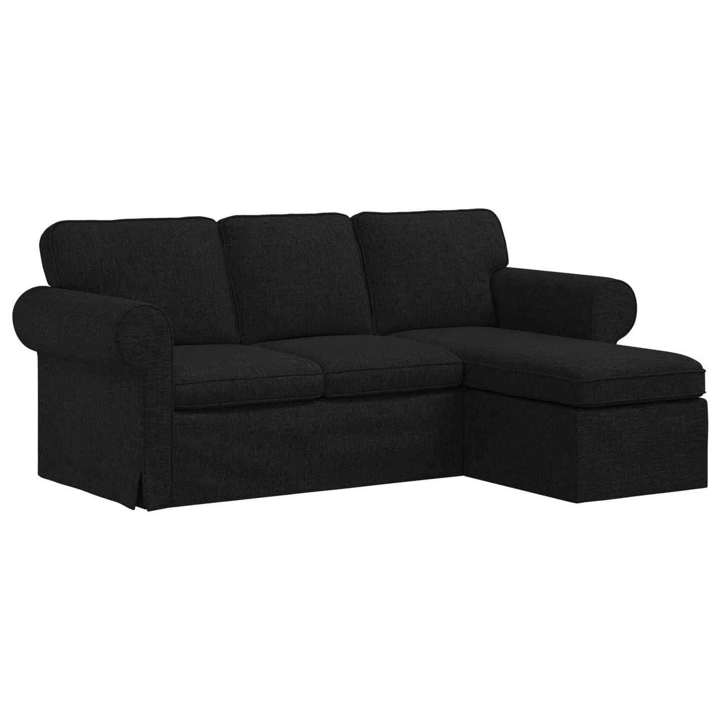 244457 - vidaXL Divan i Zi 195 x 138 x 80 cm Pëlhurë.