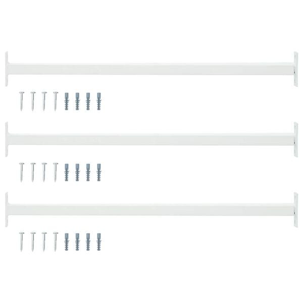 291448 - VIDA XL Shufër Sigurie e Rregullueshme për Dritare 3 copë 710-1200 mm Çelik i Bardhë