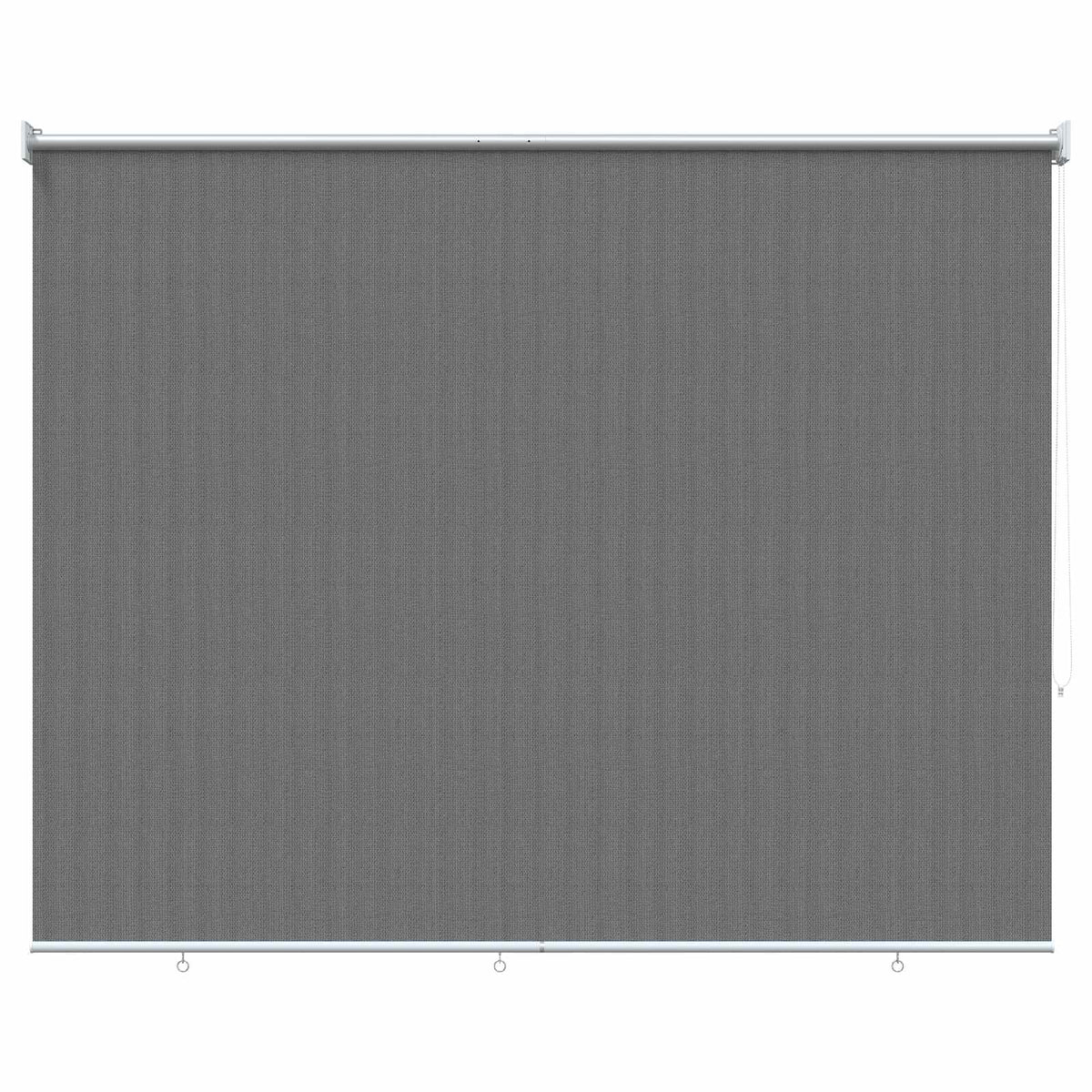 333453 - VIDAXL Perde me Rrotull për Jashtë 90% Bllok UV, Gri e Çelët 220 x 230 cm HDPE