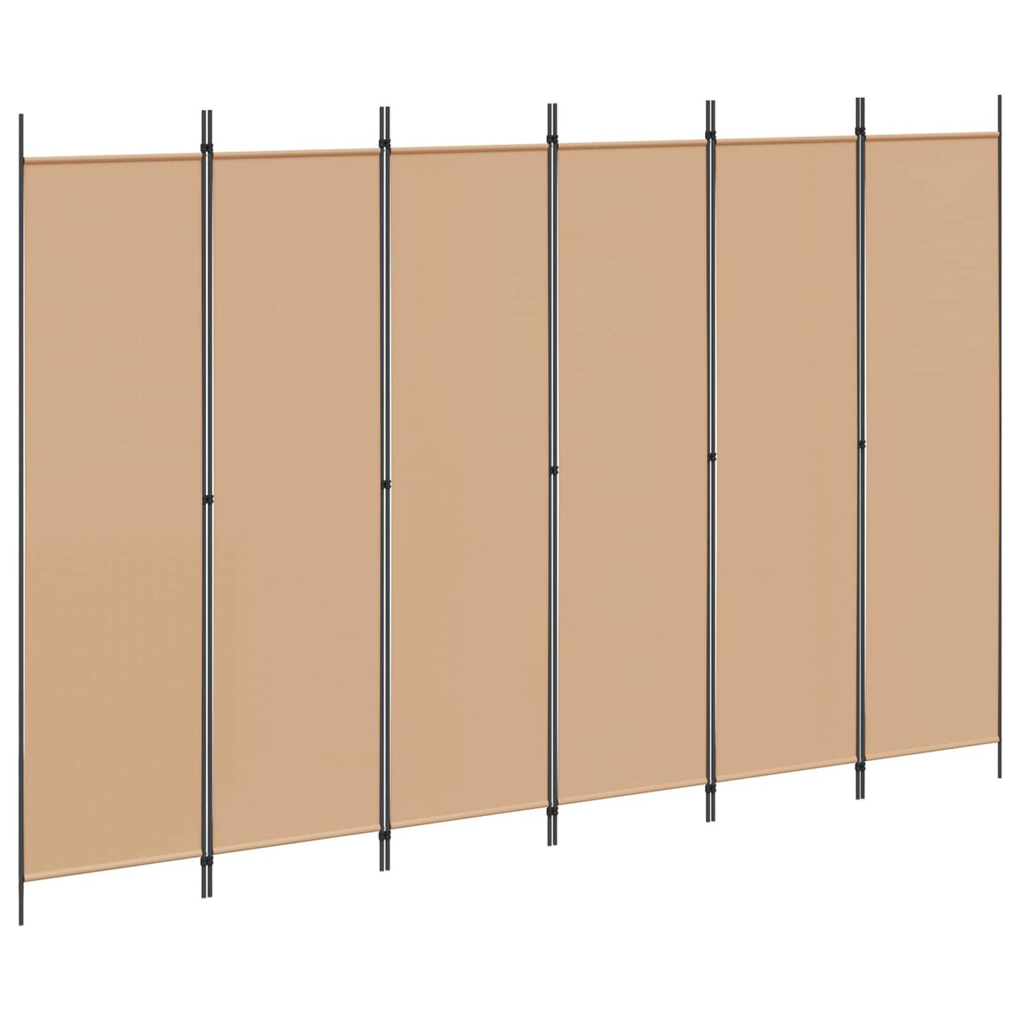 280478 - vidaXL Ndarëse Dhome me 6 Panele, Ngjyrë Bezhë 300 x 200 cm, Pëlhurë