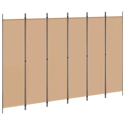 280478 - vidaXL Ndarëse Dhome me 6 Panele, Ngjyrë Bezhë 300 x 200 cm, Pëlhurë