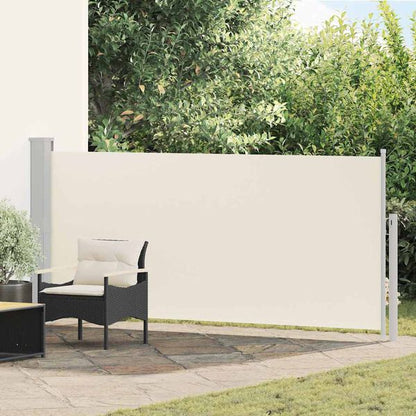 333118 - VIDA XL Tendë anësore e tërheqshme 140 x 300 cm, ngjyrë krem