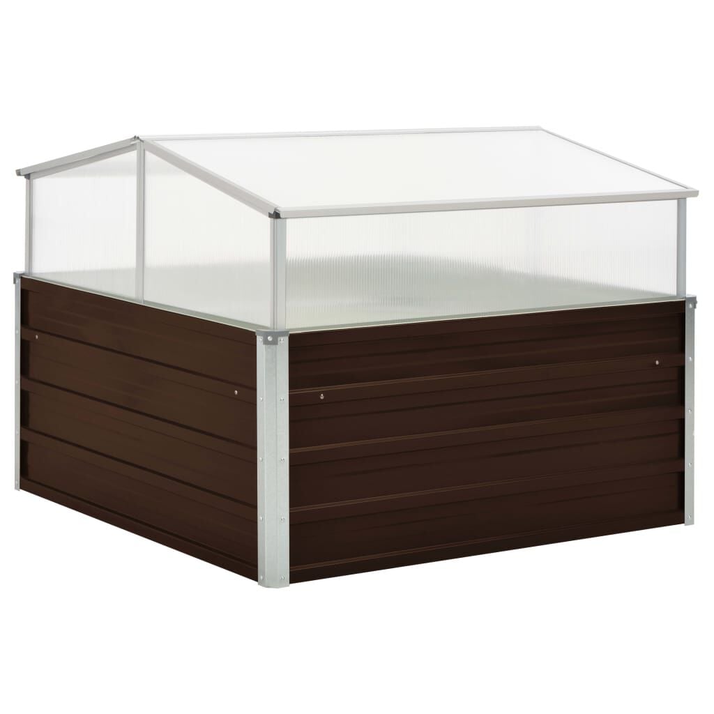 265417 - VIDAXL Serë Kafe 100x100x85 cm Çelik i Galvanizuar
