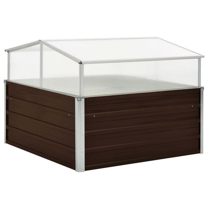 265417 - VIDAXL Serë Kafe 100x100x85 cm Çelik i Galvanizuar