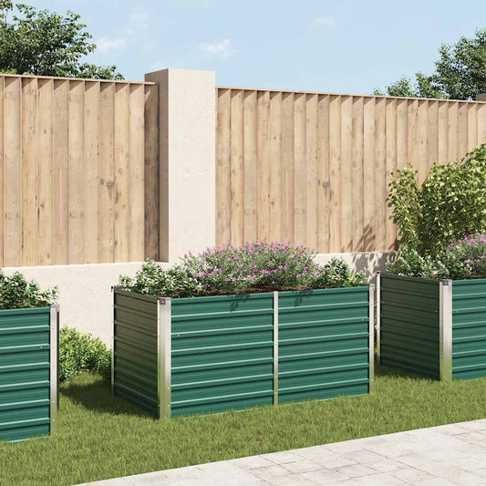 181551 - VIDAXL Shtrat i Ngritur për Kopsht 160×80×77 cm, Çelik i Galvanizuar, Ngjyrë e Gjelbër