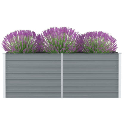 244449 - vidaXL Shtretër i Ngritur për Kopsht, Çelik i Galvanizuar 160x80x45, Gri