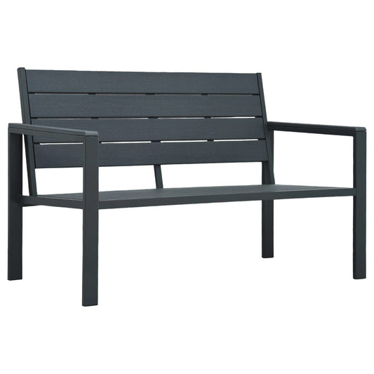 265433 - VIDAXL Stol Kopshti 120 cm HDPE me Pamje Gri Druri