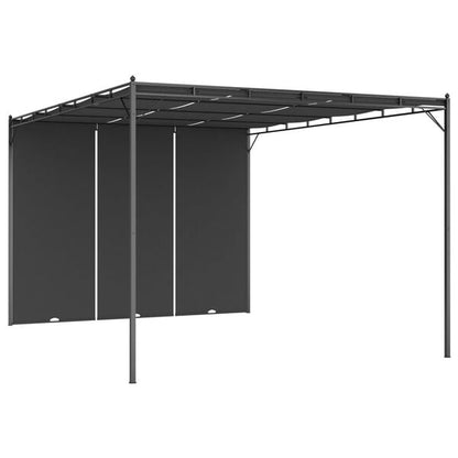 291287 - VIDAXL Gazebo Kopshti me Perde Anësore 4x3x2,25 m Antracit