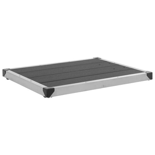 291505 - VIDAXL Tabaka dushi për jashtë prej WPC çelik inox 80x62 cm Gri